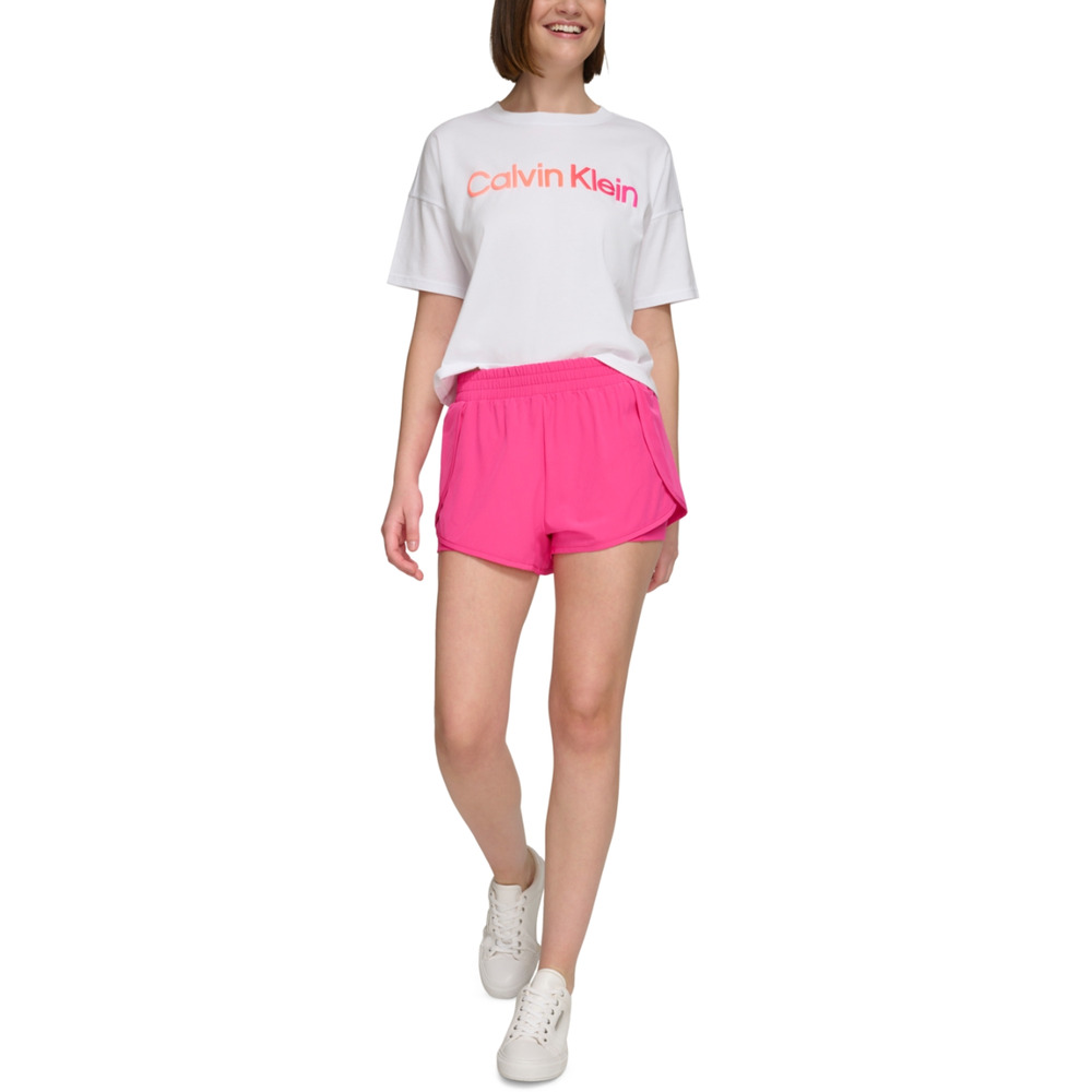 Calvin Klein Performance Women Tulip Wrap Shorts Electric Pink Size 2XL